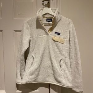 patigonia white quarter zip - M